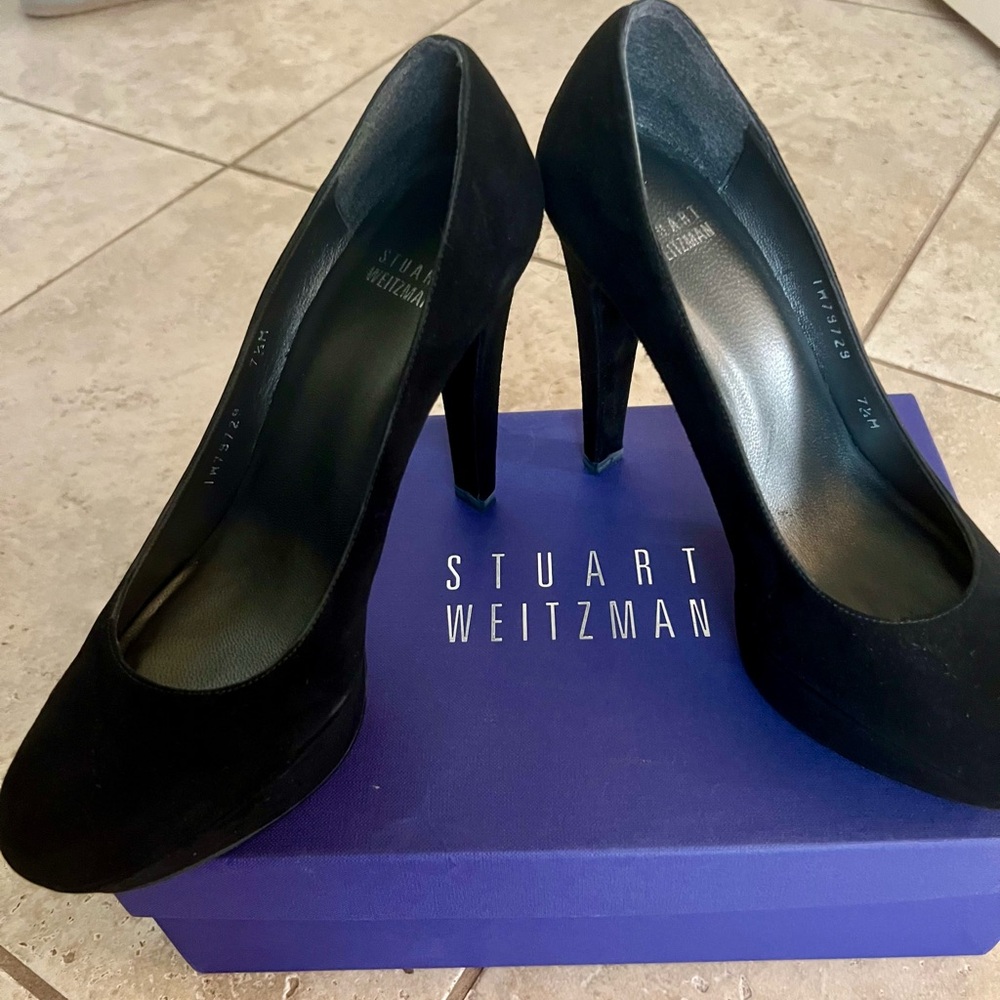 Stuart Weitzman Beautiful Black Suede